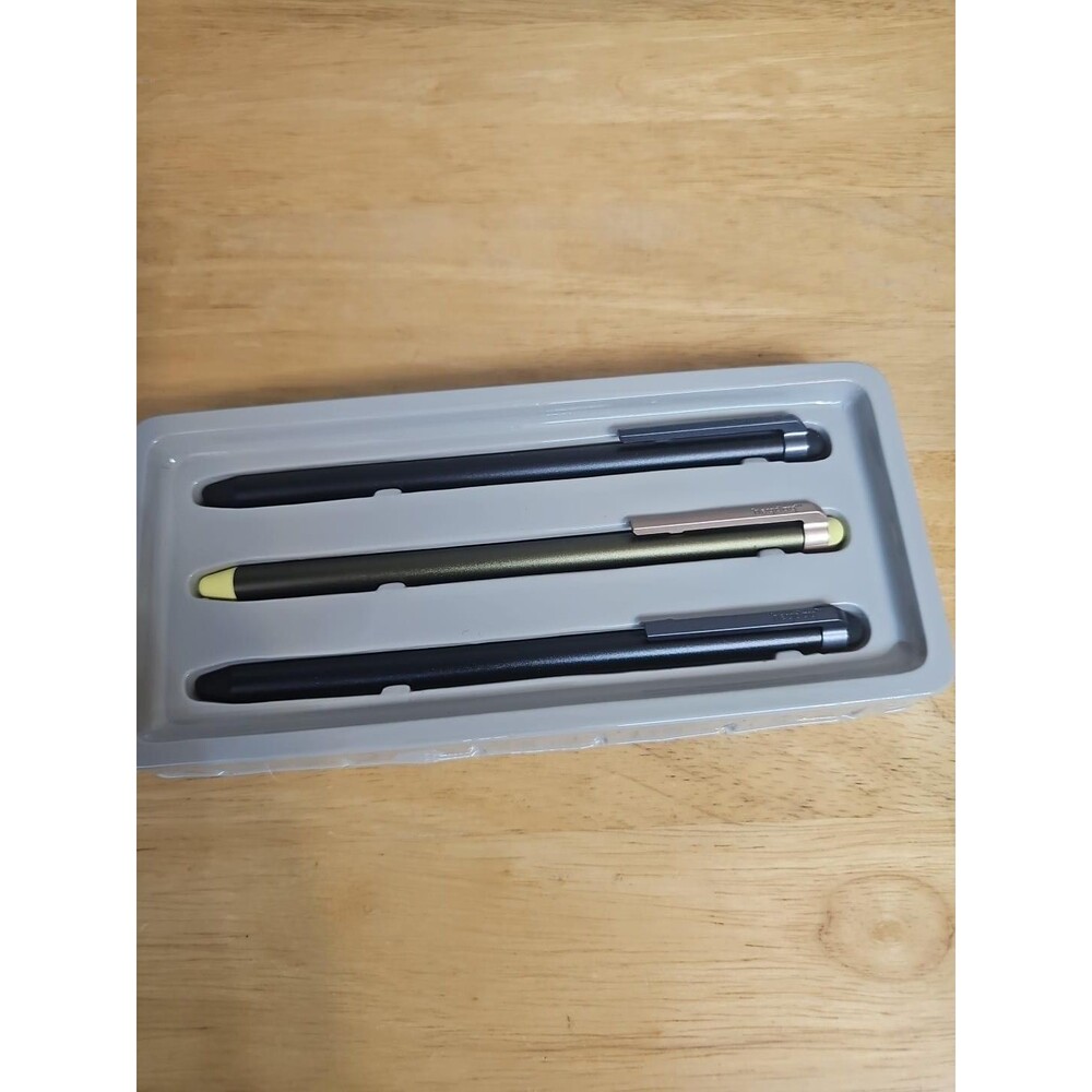 Heyday 3-Piece Stylus Pen Set Black Green Rose Gold Touchscreen